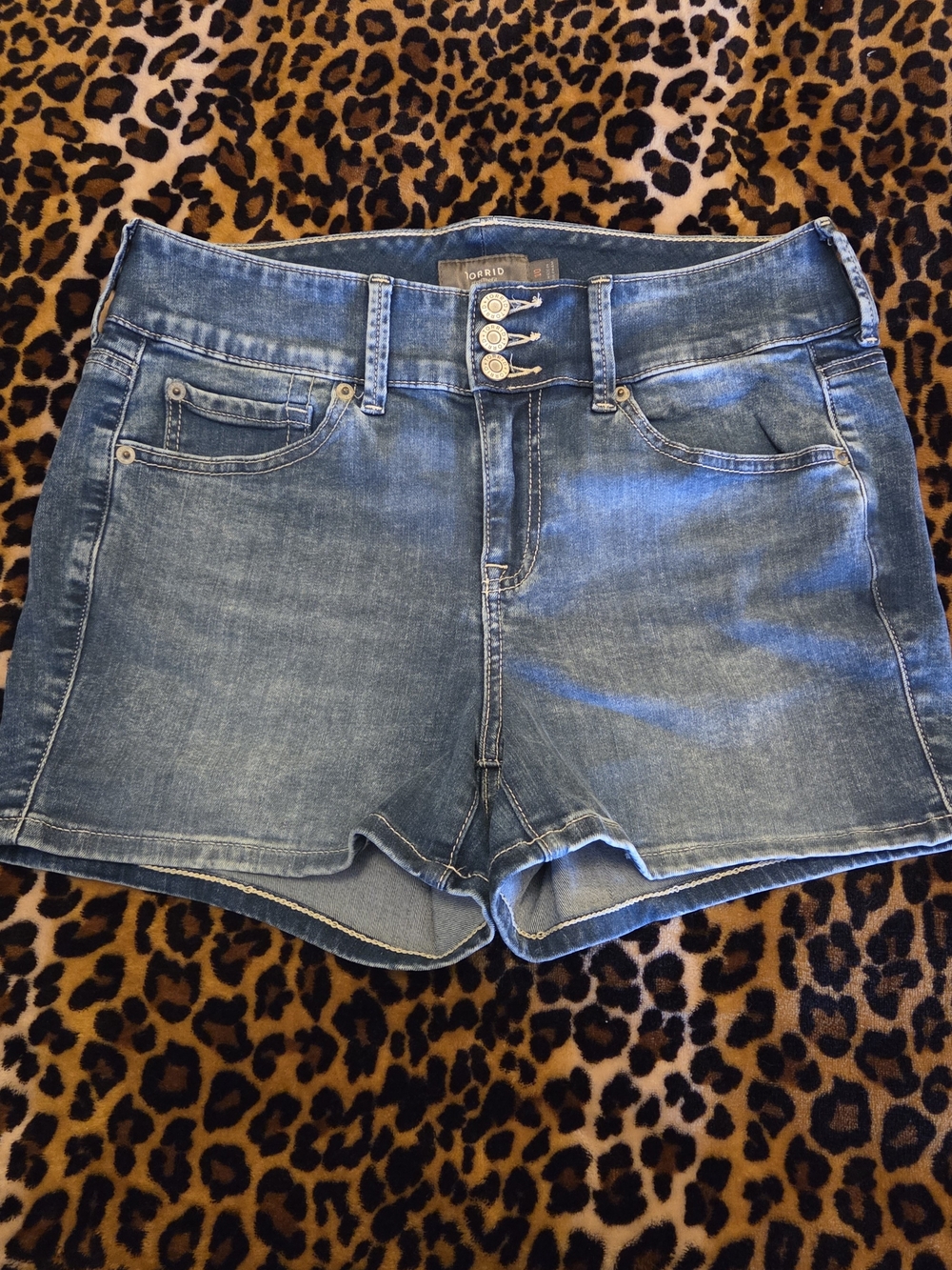 Torrid High-Rise Blue Denim Shorts NWOT
